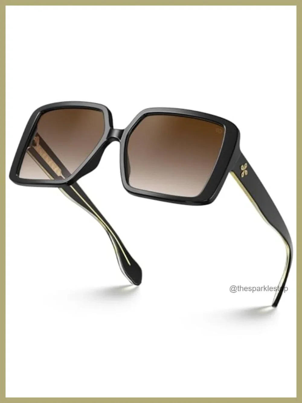 Oversized Square Sunglasses Women UV400 TR90 Frame Retro Fashion Designer